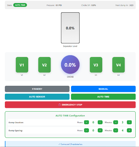 Web-based control interface for the edge controller — real-time valve status, scheduling, and remote monitoring from any browser